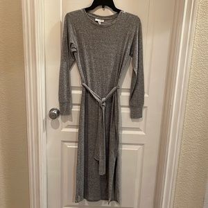 Topshop Long Sleeve Grey Dress